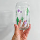 Floral Cactus Libbey Glass