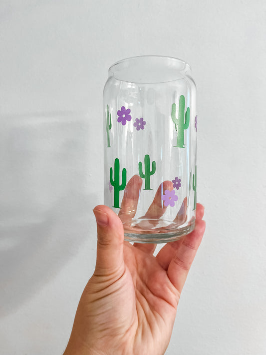 Floral Cactus Libbey Glass