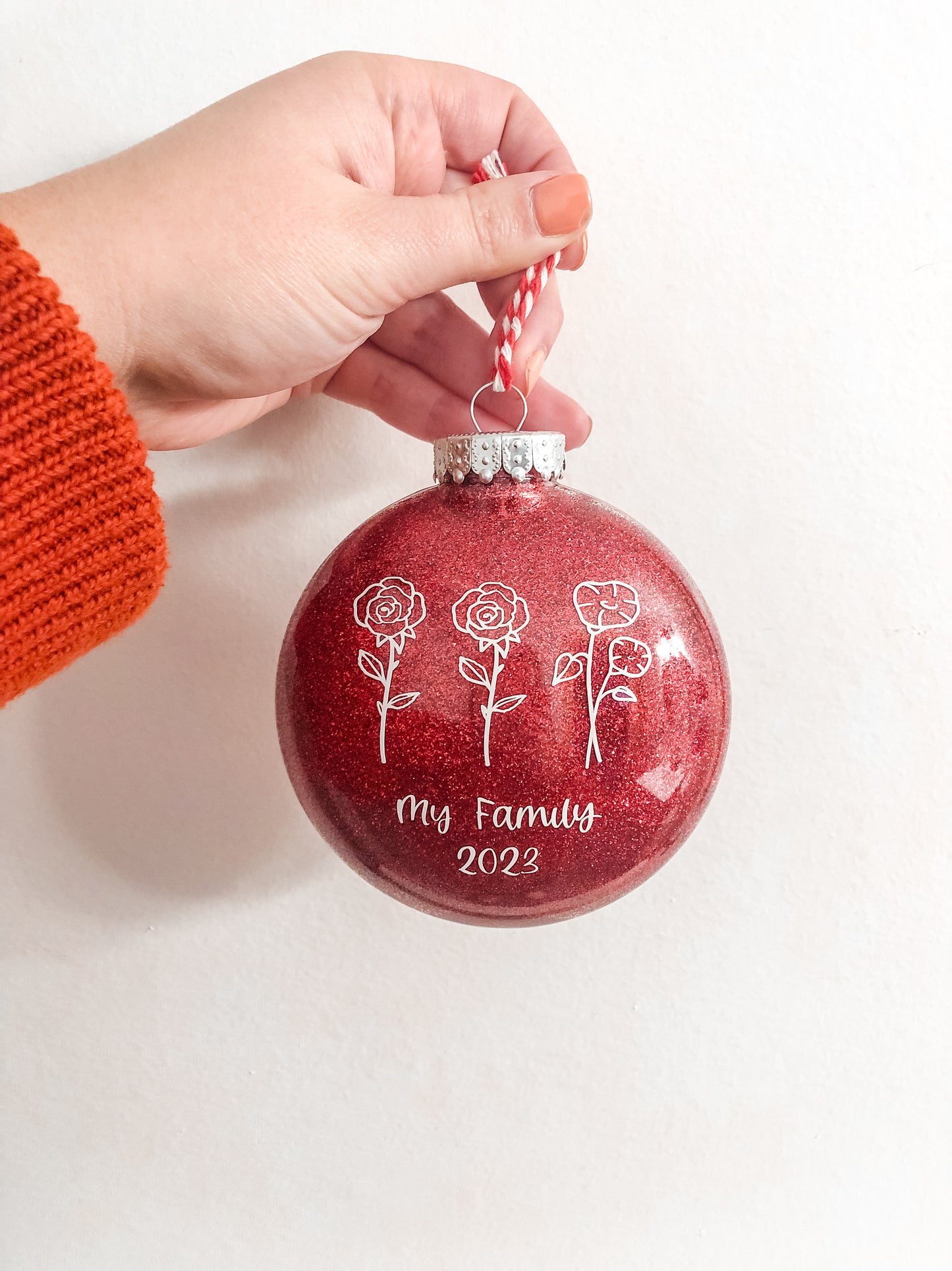 Personalized Family Birth Month Flower Ornament