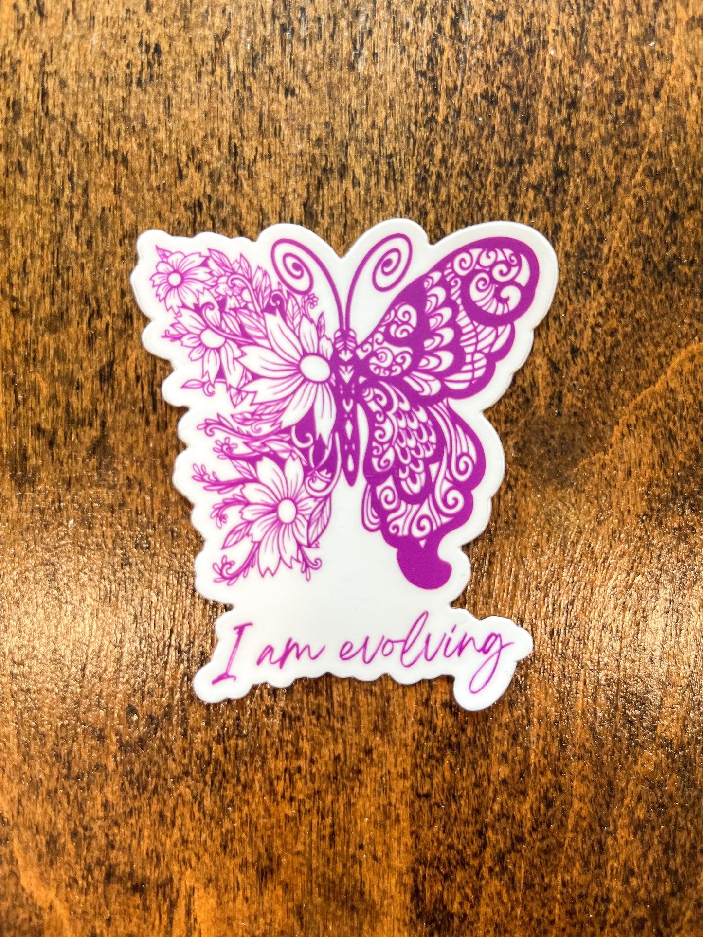 I am Evolving Butterfly Sticker