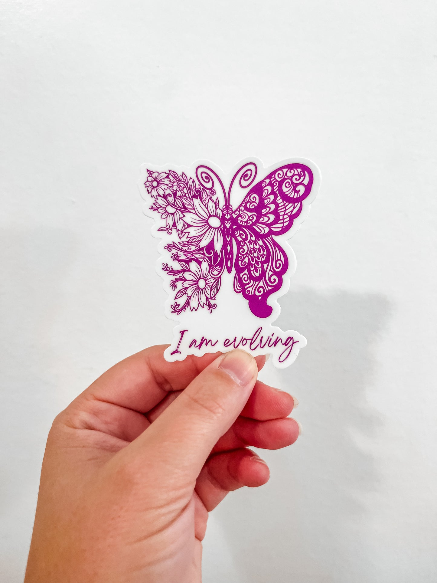 I am Evolving Butterfly Sticker