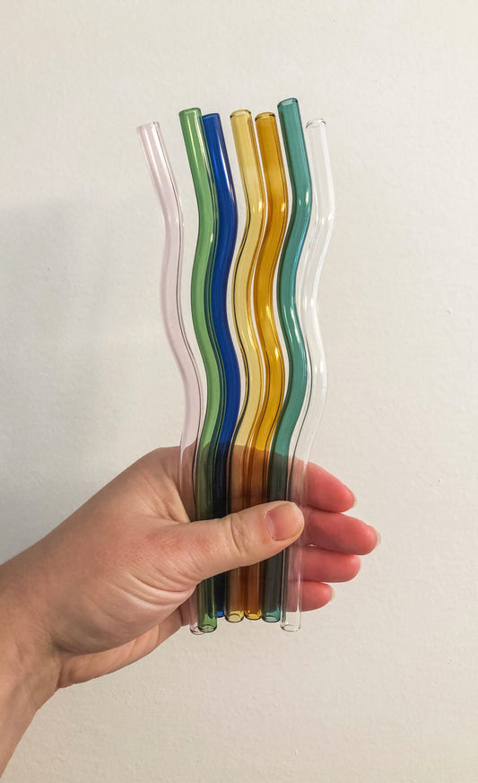 Wavy Glass Straws