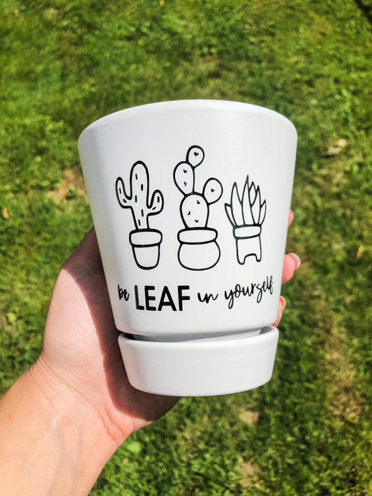 Be LEAF In Yourself 4-Inch Planter