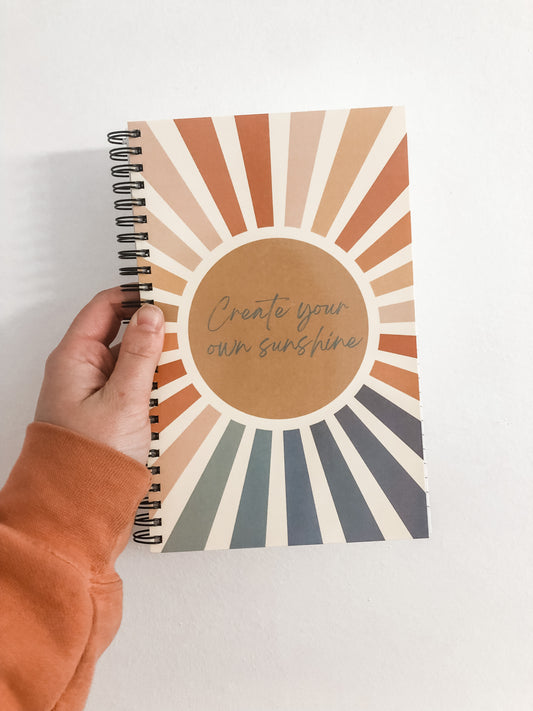 Create Your Own Sunshine Spiral Notebook