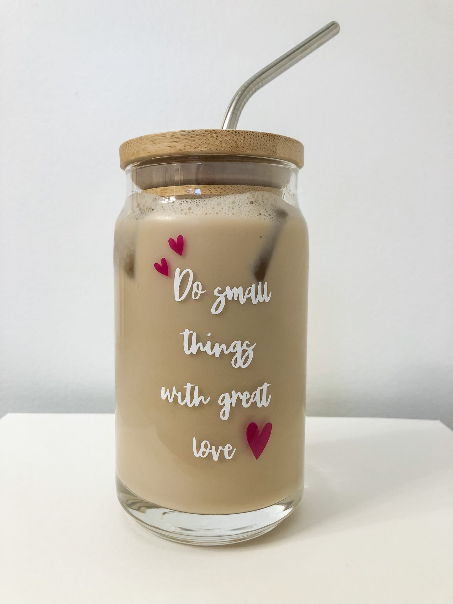 Do Small Things with Great Love Beer Can Glass, Color Changing Libbey Glass