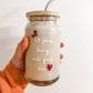 Do Small Things with Great Love Beer Can Glass, Color Changing Libbey Glass