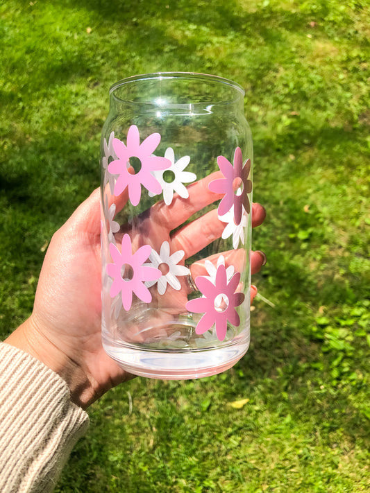 Pink Daisies Libbey Glass